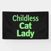 Kinderloze Cat Lady Funny Vote 2024 Spandoek (Horizontaal)