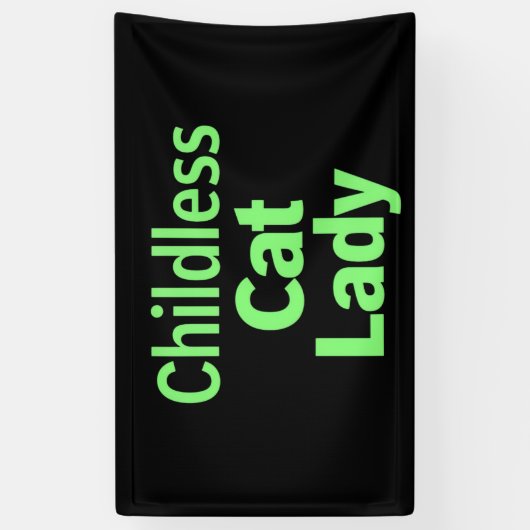 Kinderloze Cat Lady Funny Vote 2024 Spandoek (Verticaal)