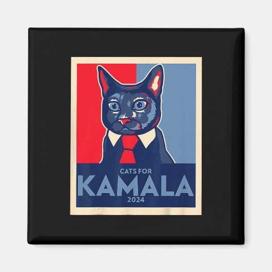 Kinderloze Cat Lady gaat Kamala Harris 2024 stemme Magneet (Voorkant)