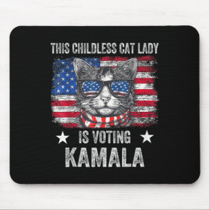 Kinderloze Cat Lady gaat Kamala Harris 2024 stemme Muismat