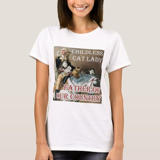 Kinderloze Cat Lady - George Washington - Kamala T-shirt (Voorkant)
