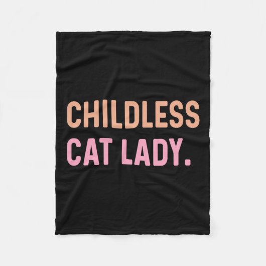 Kinderloze Cat Lady - Grappig Schattige Fleece Deken (Voorkant)
