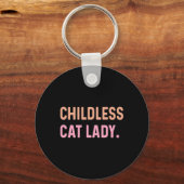 Kinderloze Cat Lady - Grappig Schattige Sleutelhanger (Voorkant)
