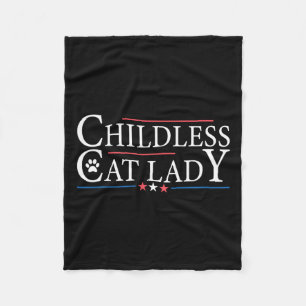 Kinderloze Cat Lady Grappige Politieke Stemmen Ver Fleece Deken