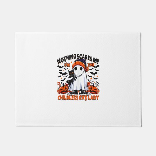 Kinderloze Cat Lady Halloween Spooky Ghost Kostuum Deurmat (Voorkant)