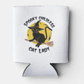 Kinderloze Cat Lady Halloween Spooky Witch Verkiez Blikjeskoeler (Voorkant)