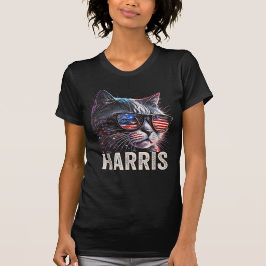 Kinderloze Cat Lady, Harris 2024 T-shirt (Voorkant)