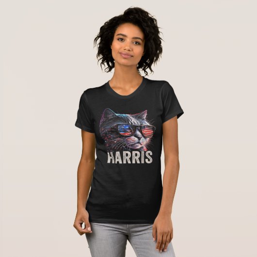 Kinderloze Cat Lady, Harris 2024 T-shirt (Voorkant volledig)