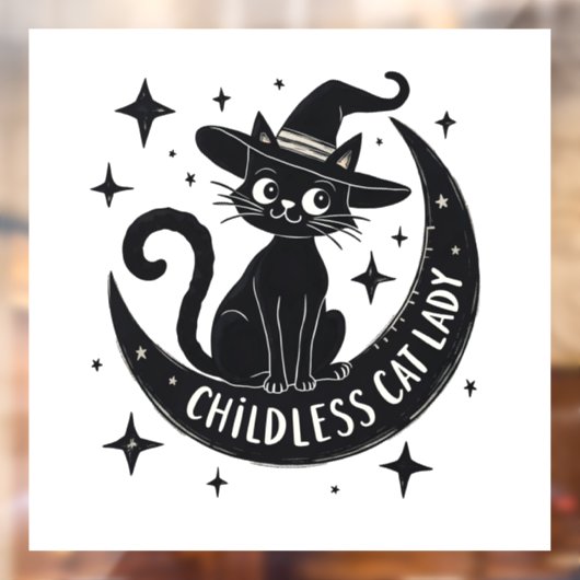 Kinderloze Cat Lady Harris Walz Halloween Pastel Raamsticker (Vel 2)