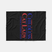 Kinderloze Cat Lady Kamala 2024 Harris Funny Presi Fleece Deken (Voorkant (Horizontaal))