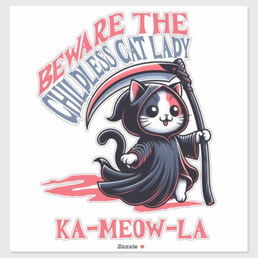 Kinderloze Cat Lady Kamala Harris Sticker (Vel)