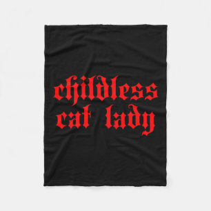 Kinderloze Cat Lady Millennial 2024 Gotisch Schatt Fleece Deken
