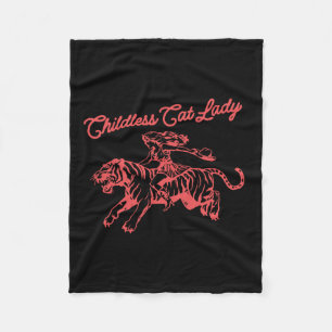Kinderloze Cat Lady Retro Cowboy Meisje Fleece Deken