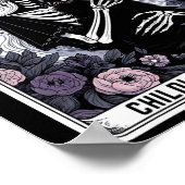 Kinderloze Cat Lady Schattigee Gotische Skelet Tar Poster (Hoek)