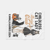 Kinderloze Cat Lady Stem Halloween Heksen Feminist Fleece Deken (Voorkant (Horizontaal))