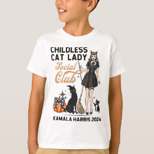 Kinderloze Cat Lady Stem Halloween Heksen Feminist T-shirt