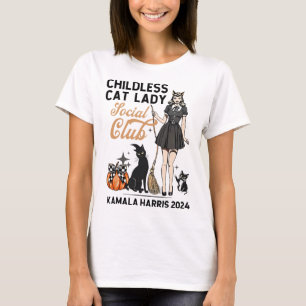Kinderloze Cat Lady Stem Halloween Heksen Feminist T-shirt