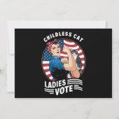 Kinderloze Cat Lady Stem  Rosie de Rivete Kaart (Voorkant)