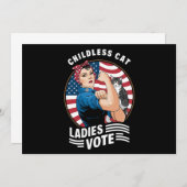 Kinderloze Cat Lady Stem  Rosie de Rivete Kaart (Voorkant / Achterkant)