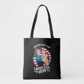 Kinderloze Cat Lady Stem  Rosie de Rivete Tote Bag (Voorkant)