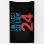 Kinderloze Cat Lady Stemverkiezing 2024 Verenigde  Spandoek (Verticaal)