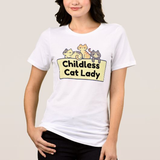 Kinderloze Cat Lady T-shirt (Voorkant)