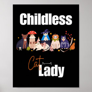 Kinderloze Cat Lady Tanktop Poster