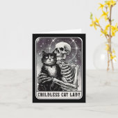 Kinderloze Cat Lady  Tarot Kaart (Gele Bloem)