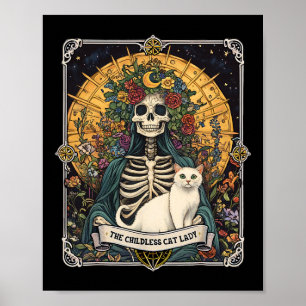 Kinderloze Cat Lady Tarot Kaart 1 Poster