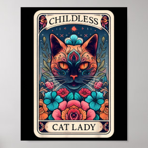 Kinderloze Cat Lady Tarot Kaart 2 Poster