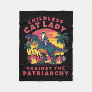 Kinderloze Cat Lady tegen het patriarchaat Cat Rid Fleece Deken