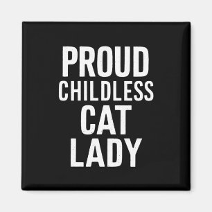 Kinderloze Cat Lady voor Cat Mom Vrouwen Cat Lady Magneet