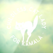 Kinderloze Cat Lady voor kamala grappige kat wit Raamsticker (Vel 3)