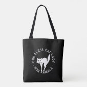 Kinderloze Cat Lady voor kamala grappige kat zwart Tote Bag (Achterkant)
