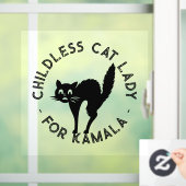 Kinderloze Cat Lady voor kamala grappige schattige Raamsticker (Huis)