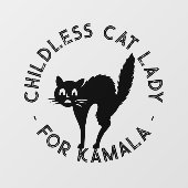 Kinderloze Cat Lady voor kamala grappige schattige Raamsticker (Vel)