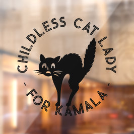 Kinderloze Cat Lady voor kamala grappige schattige Raamsticker