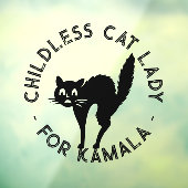 Kinderloze Cat Lady voor kamala grappige schattige Raamsticker (Vel 3)