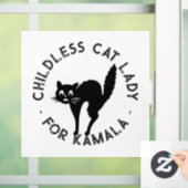 Kinderloze Cat Lady voor kamala grappige zwarte ka Raamsticker (Huis)