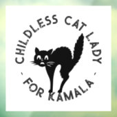 Kinderloze Cat Lady voor kamala grappige zwarte ka Raamsticker (Vel 3)