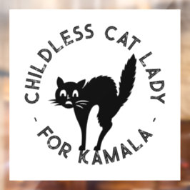 Kinderloze Cat Lady voor kamala grappige zwarte ka Raamsticker