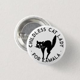 Kinderloze Cat Lady voor kamala grappige zwarte ka Ronde Button 3,2 Cm