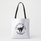 Kinderloze Cat Lady voor kamala grappige zwarte ka Tote Bag (Voorkant)