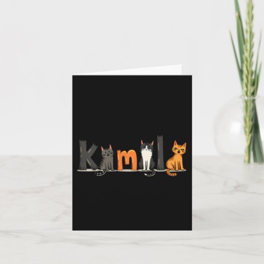 Kinderloze Cat Lady voor Kamala Harris 2024 Femini Kaart (Voorkant)