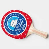 Kinderloze Cat Lady voor Kamala Harris Tafeltennisbatje (Zijkant)