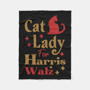 Kinderloze Cat Lady voor Kamala Harris Tim Wheimer Fleece Deken