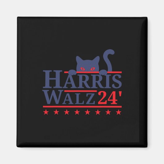 Kinderloze Cat Lady voor Kamala Harris Tim Wheimer Magneet (Voorkant)