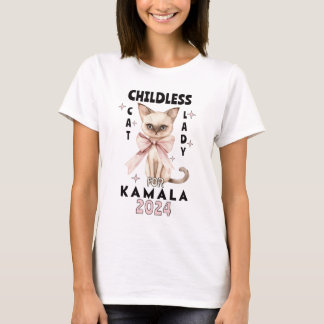 Kinderloze Cat Lady voor Kamala T-shirt
