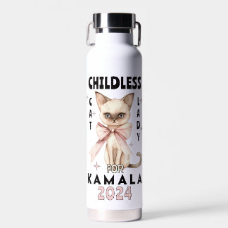 Kinderloze Cat Lady voor Kamala Waterfles