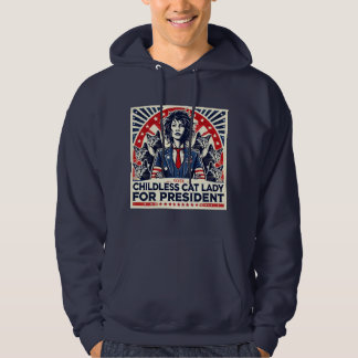 Kinderloze Cat Lady voor President Hoodie